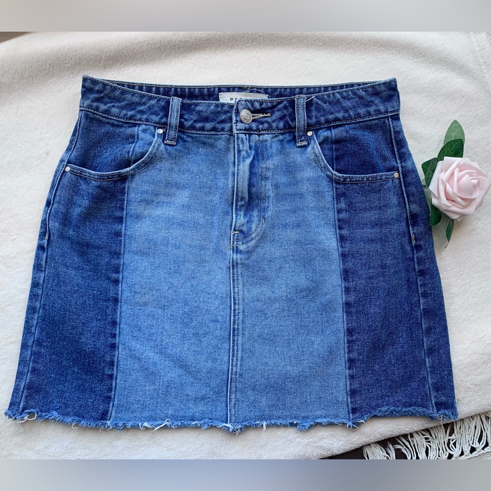Pacsun Denim Patchwork Skirt